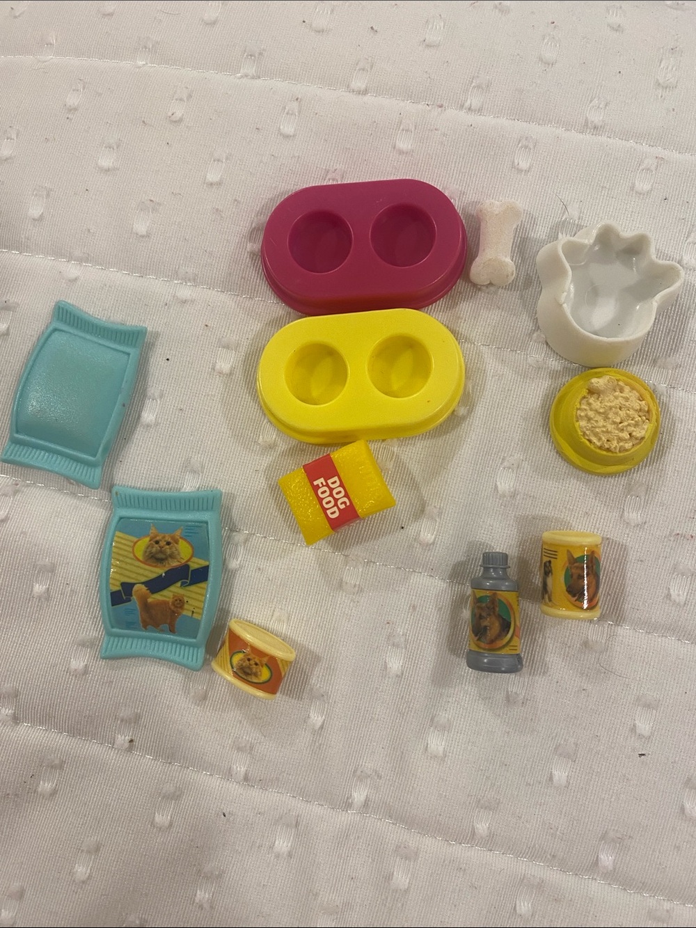 Lot of 11 Mini Vintage Barbie Dog & Cat Accessories